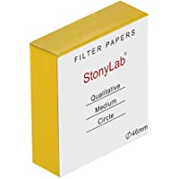 stonylab Círculos de Papel de Filtro Cualitativo- Papel de Filtro de Celulosa de 46mm de Diámetro con Velocidad de…